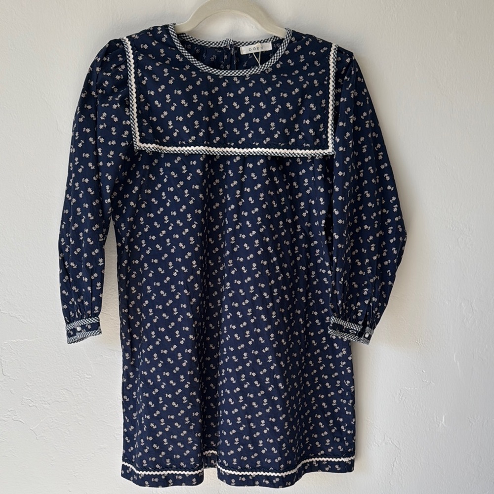 Doen Girls Navy Floral Dress